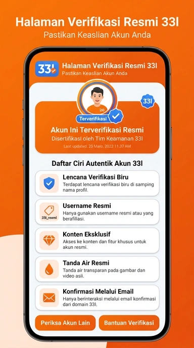 Tampilan kanal resmi 33l