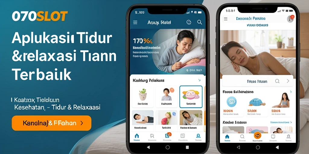 Antarmuka pengguna intuitif dari aplikasi Tidur & Relaksasi 070SLOT.