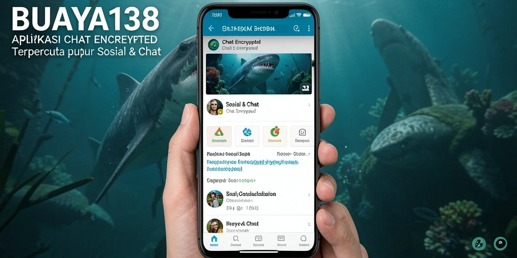 Tampilan antarmuka utama BUAYA138 dengan fitur Chat Encrypted.