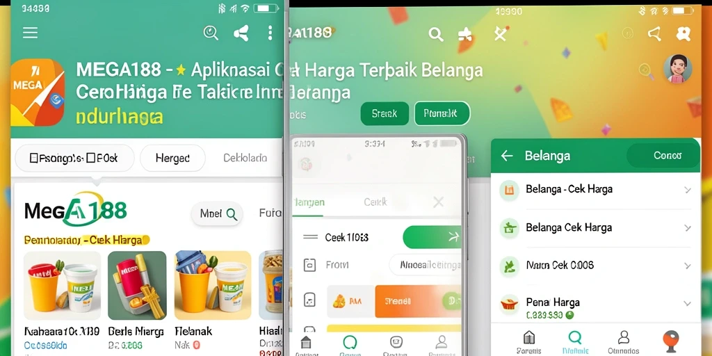 Tampilan antarmuka MEGA188 dengan fitur Cek Harga yang mudah digunakan.