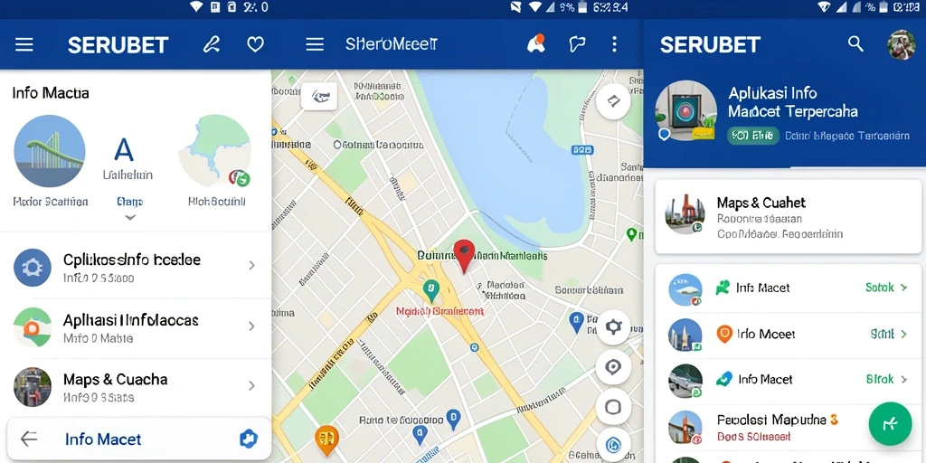 Antarmuka pengguna aplikasi SERUBET yang menampilkan peta info macet.
