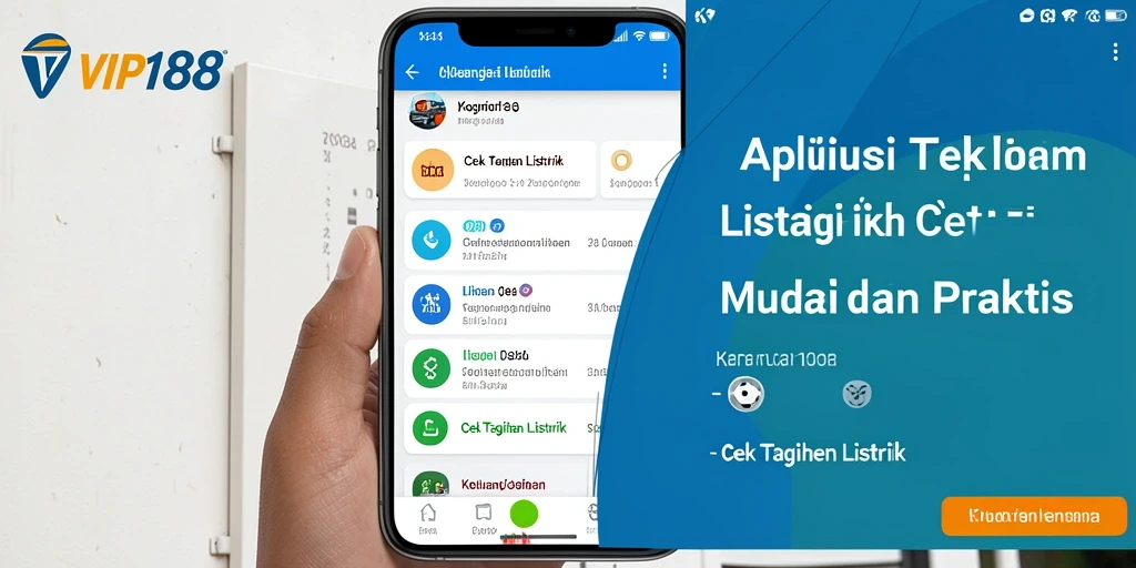Antarmuka aplikasi VIP188 untuk cek tagihan listrik yang praktis.